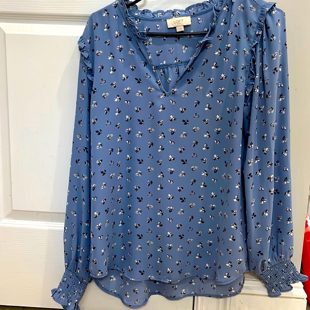 Baby blue size small blouse. Loft.